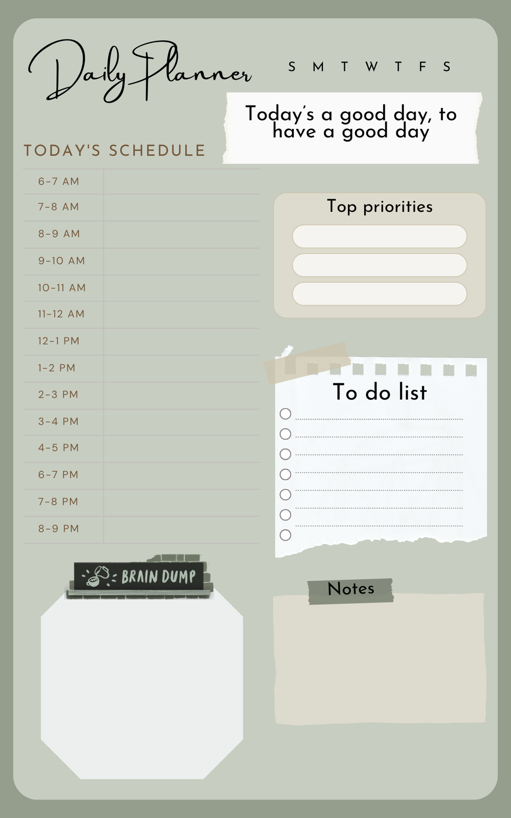 Daily Planner Notepad