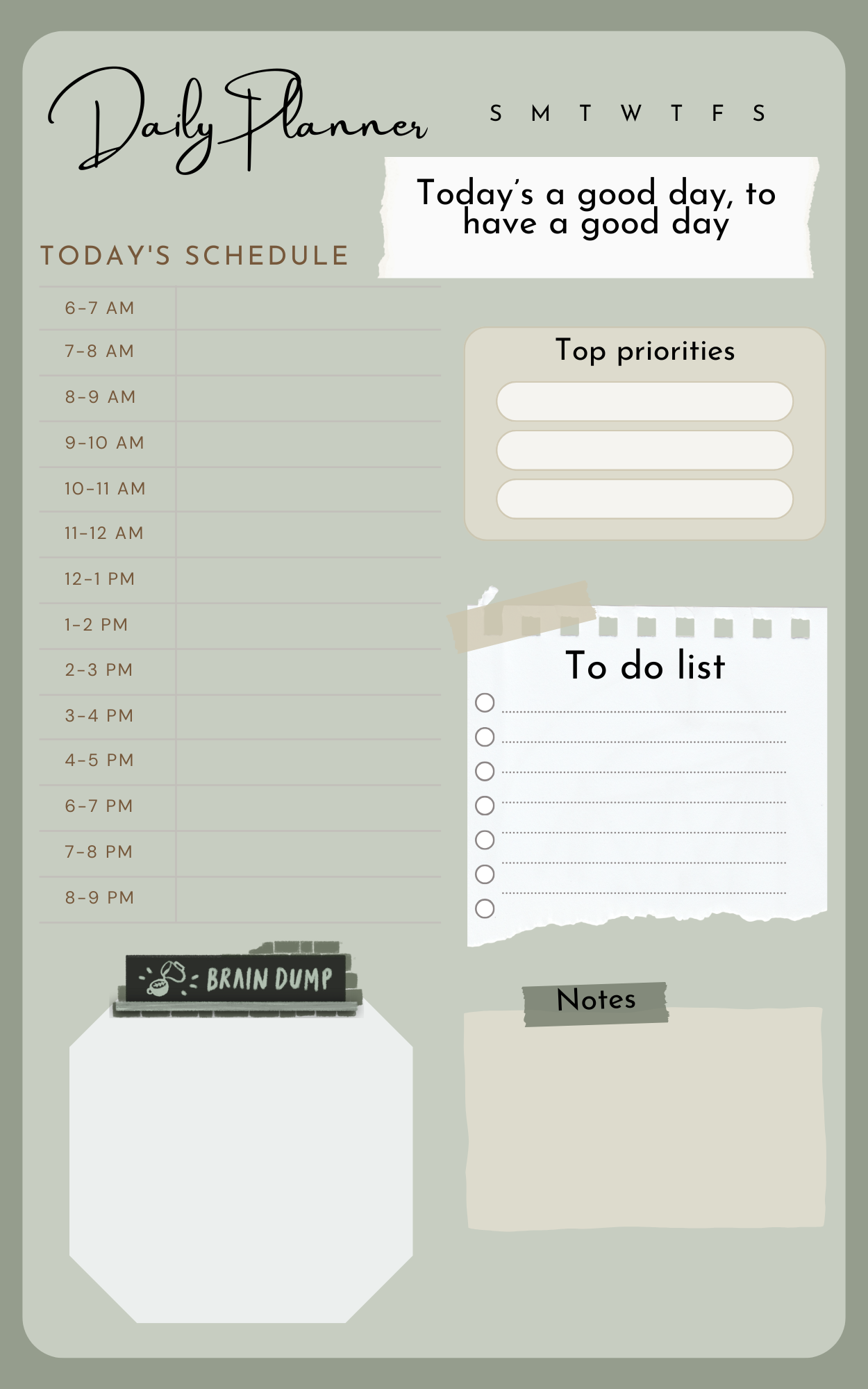 Daily Planner Notepad
