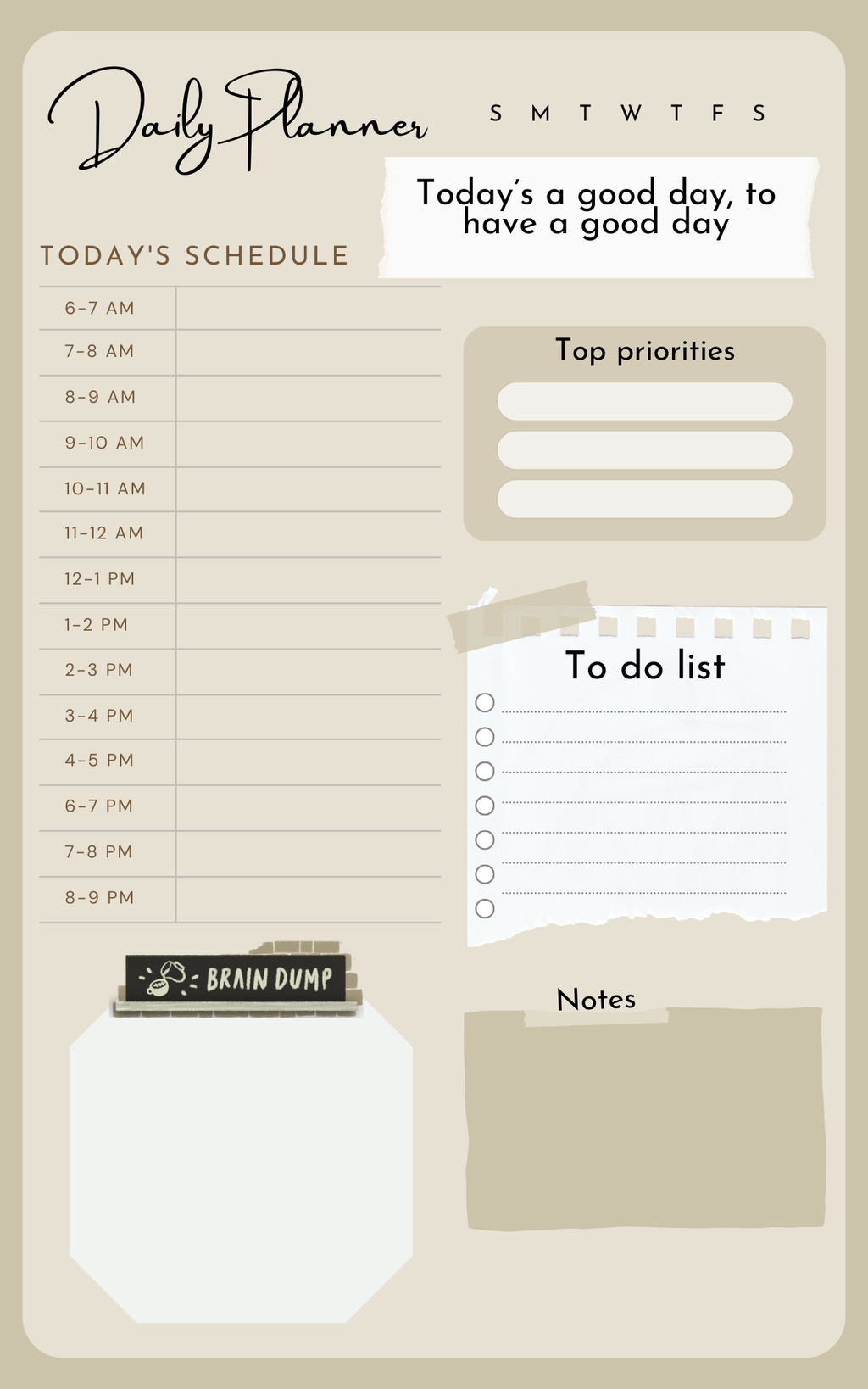 Daily Planner Notepad