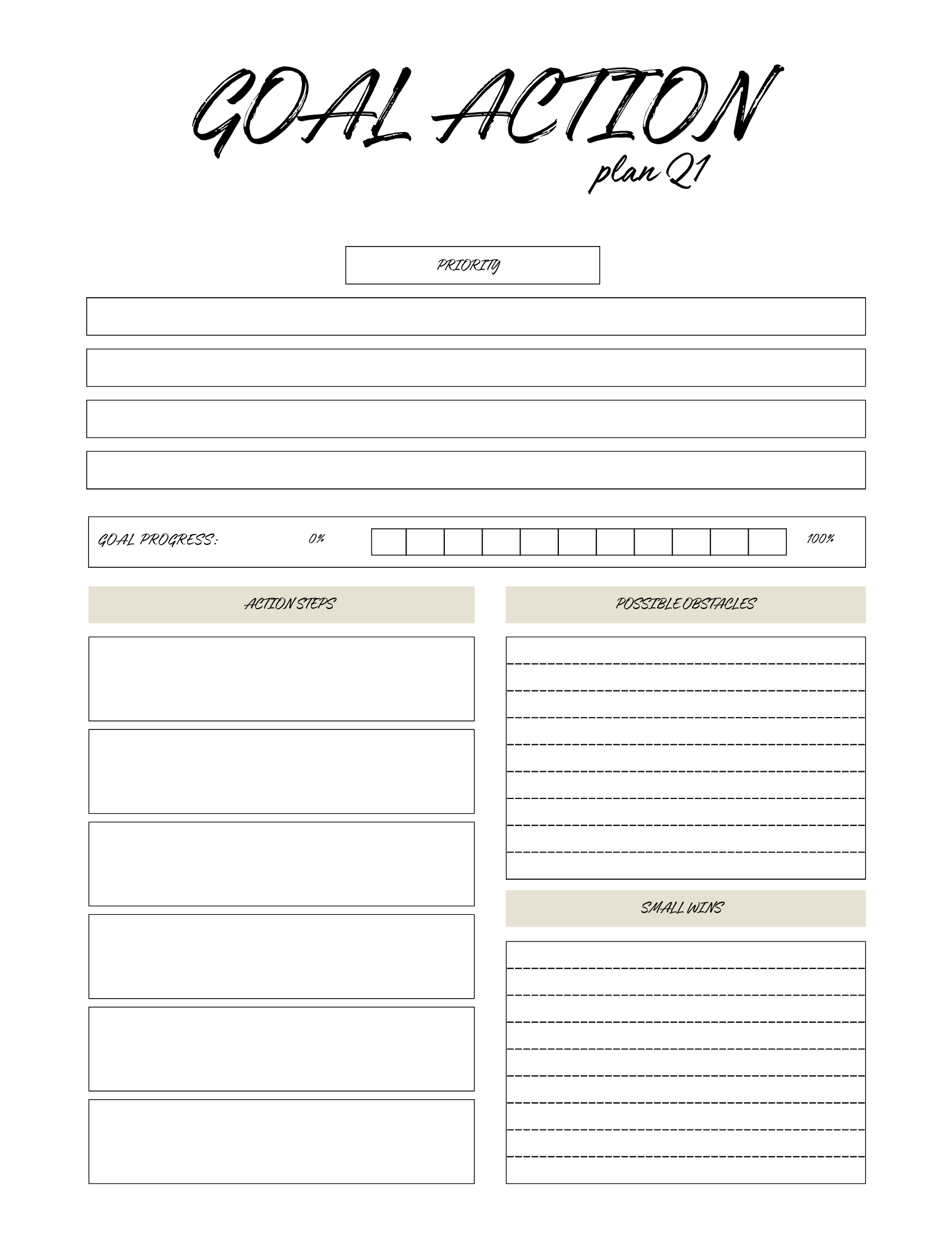 My Life In Sync : Monthly Planner
