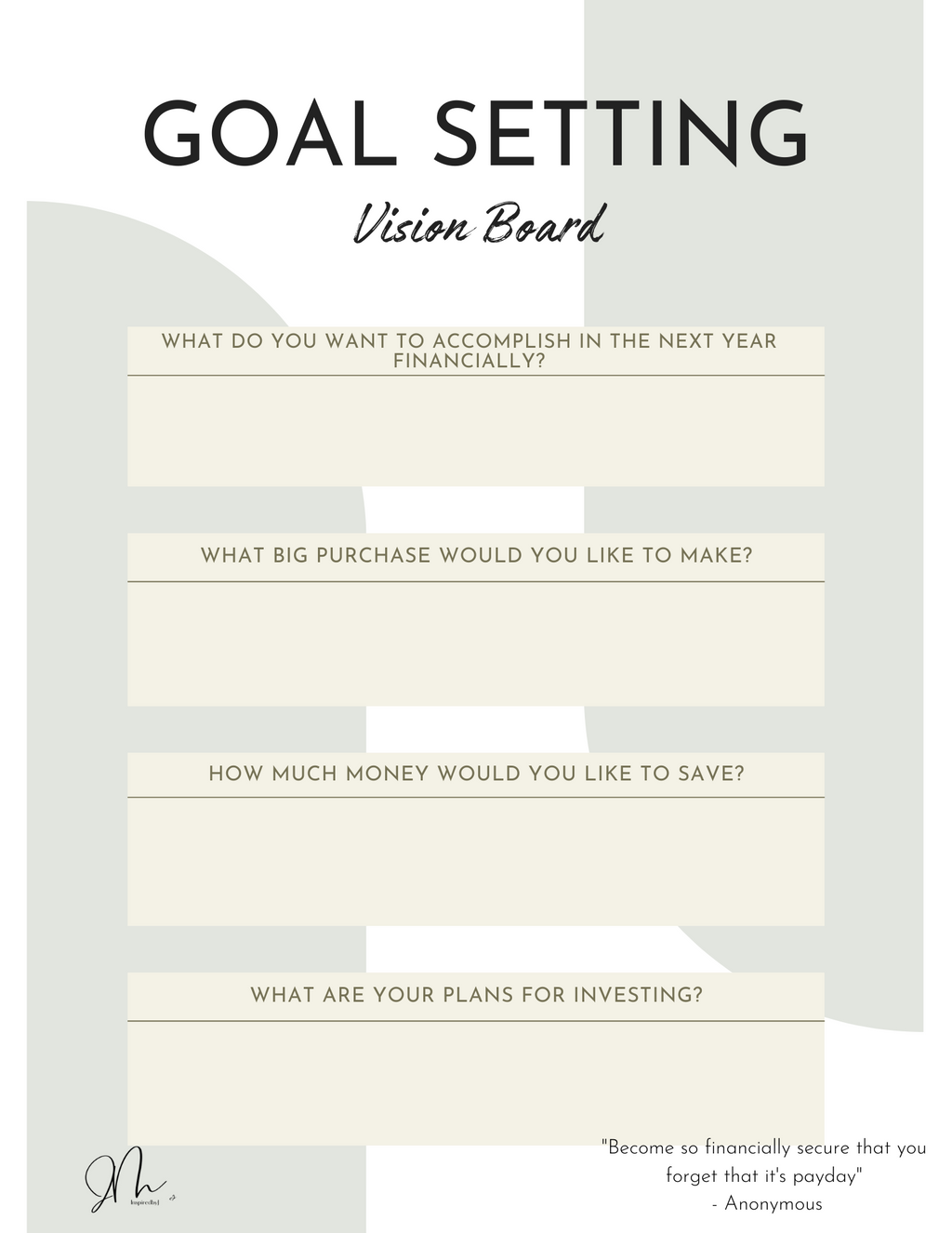 Inspired Budgets: Lunar Savings Challenge Planner