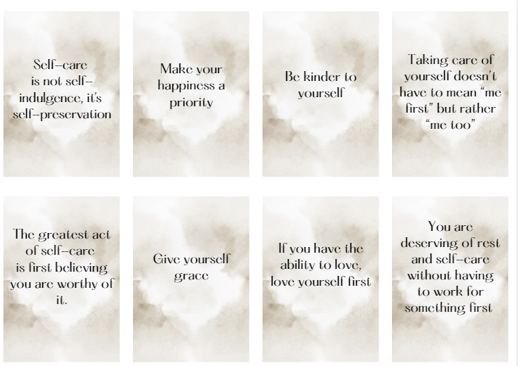 Self-Care Motivation Card Deck