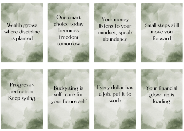 Financial Motivation Card Deck